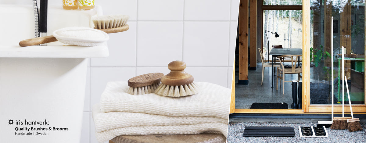 Iris Hantverk Natural Mushroom Cleaning Brush - Made of Birch & Horsehair