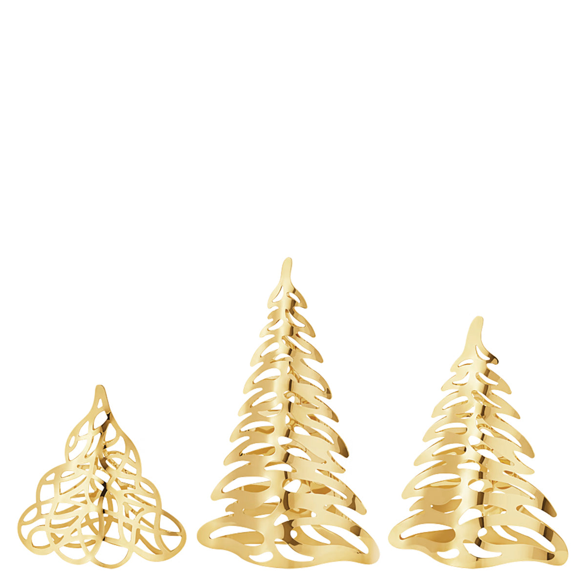 2023 Holiday Table Tree, Set of Three - 18kt Gold Plated