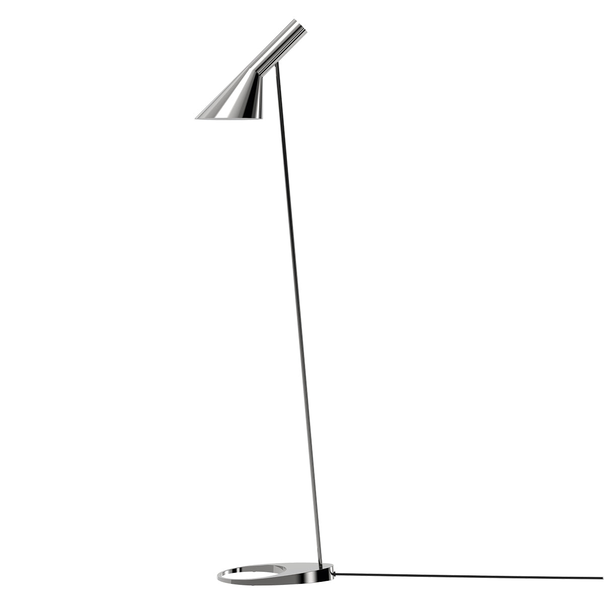 Mid-Century modern scandinavian floor lamp AJ white by Arne Jacobsen for Louis  Poulsen.