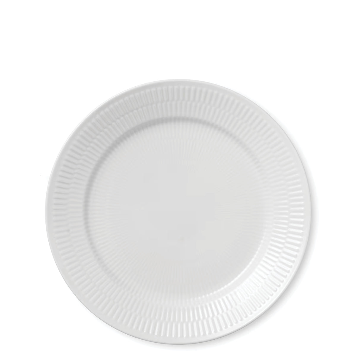 White Fluted Plate, 9.84